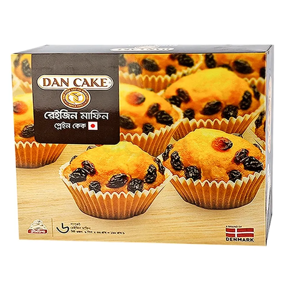 Dan Cake Raisin Muffin Plain Cake 6pcs x 33g  