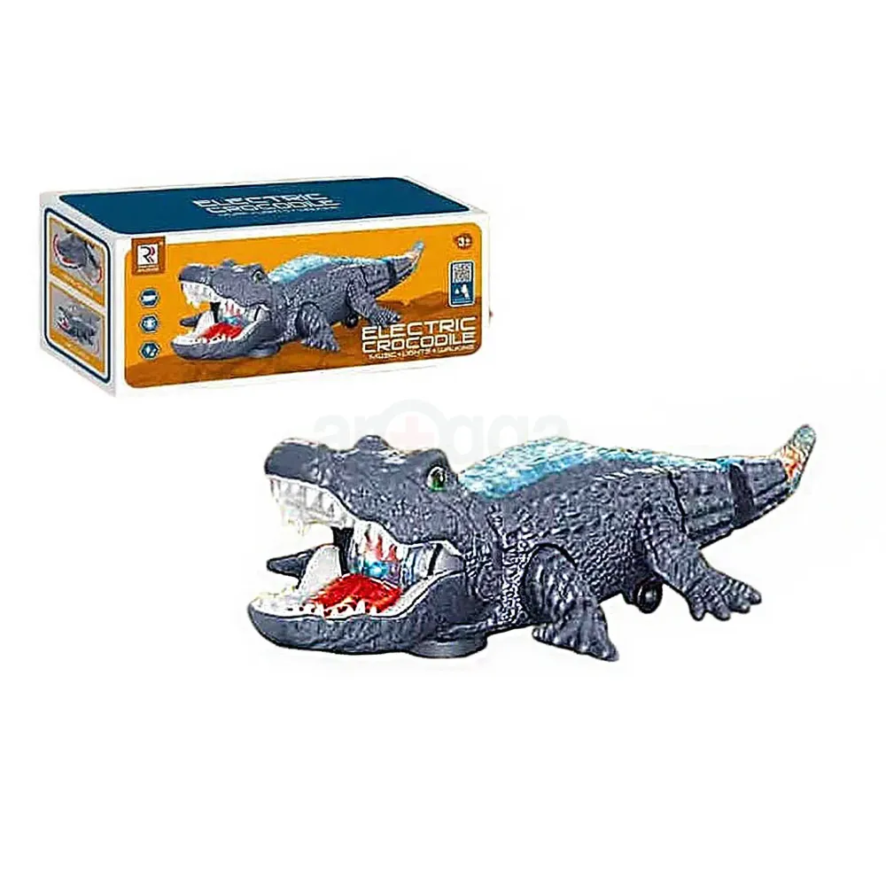 Rong Xian YI Electric Crocodile Music & Light Toy – Walking Action, Interactive Fun for Toddlers and Young Kids  
