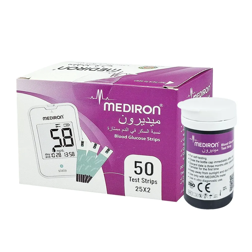 Mediron Blood Glucose Test Strip 25×2=50 strips  