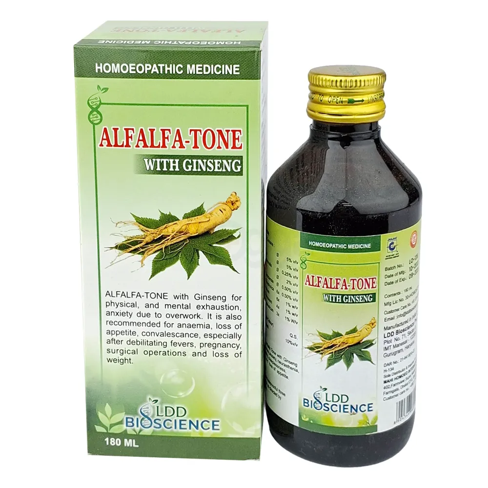 LDD Alfalfa Tone with Ginseng – Natural Energy & Vitality Tonic 180ml  
