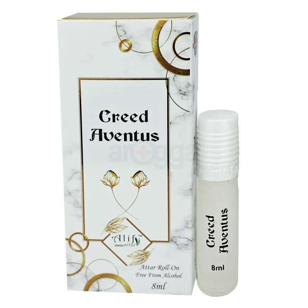 Alif Creed Aventus Roll On Attar 8ml – Premium Long-Lasting Fresh & Masculine Perfume Oil (M-25 Series)  