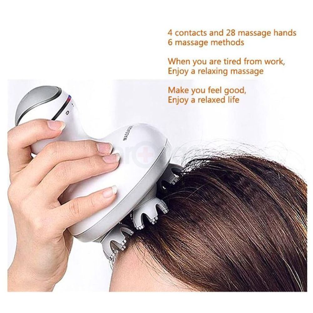 Smart Scalp Electric Massager Tool for Stress Relief, Blood Circulation & Hair Growth  
