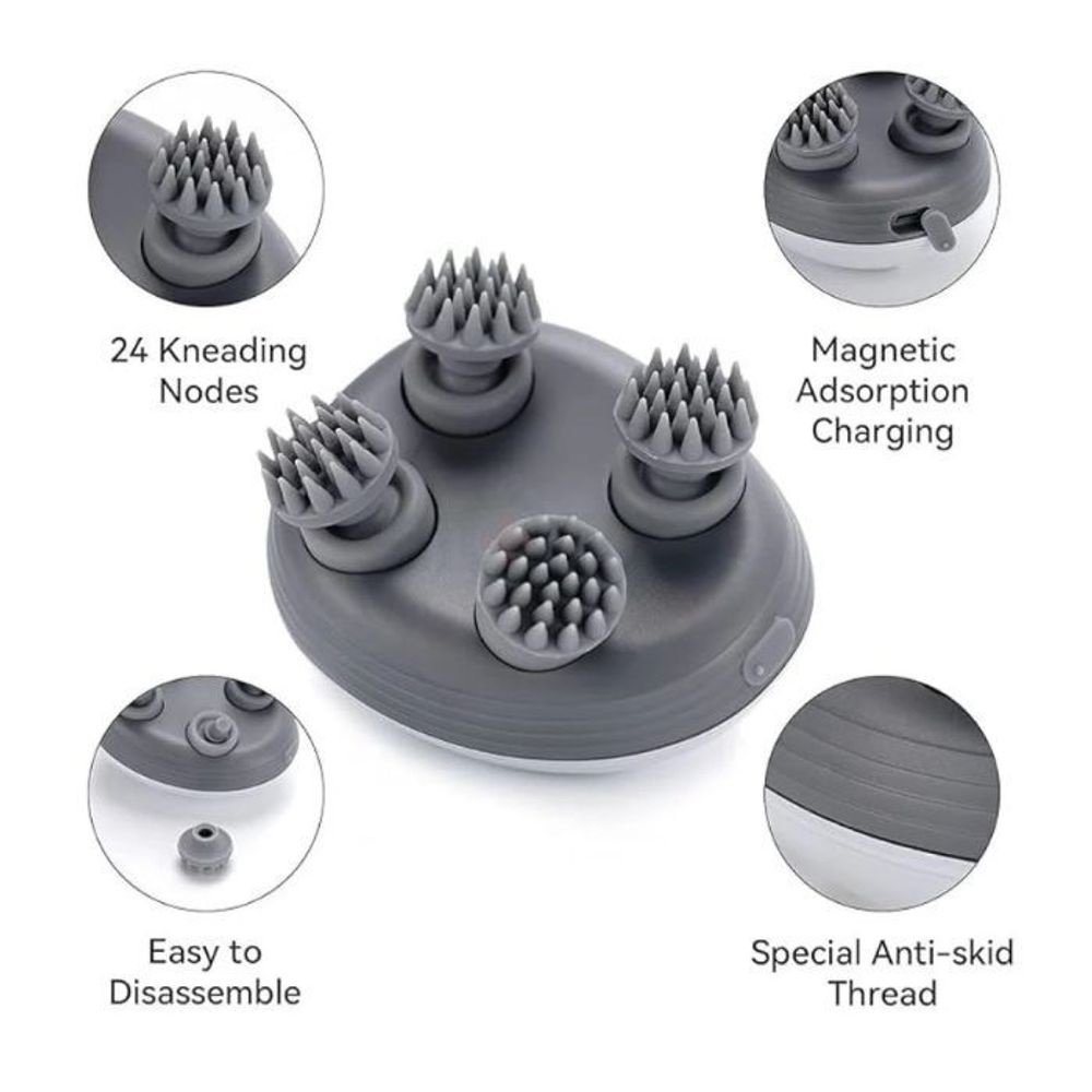 Smart Scalp Electric Massager Tool for Stress Relief, Blood Circulation & Hair Growth  