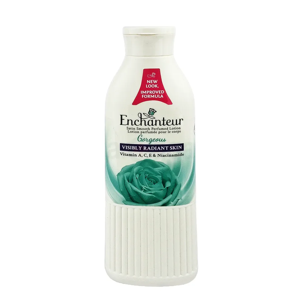 Enchanteur Gorgeous Satin Smooth Perfumed Lotion with Vitamin A, C, E & Niacinamide – 250ml  