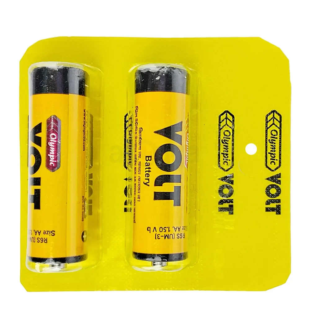 Olympic Pencil Volt Battery – High Quality AA 1.5V (R6S-UM-3) 2 Pieces Pack  