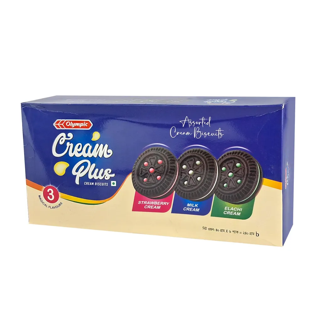 Olympic Cream Plus Biscuits – 3 Magical Flavours (40×6 Pack) 240g  