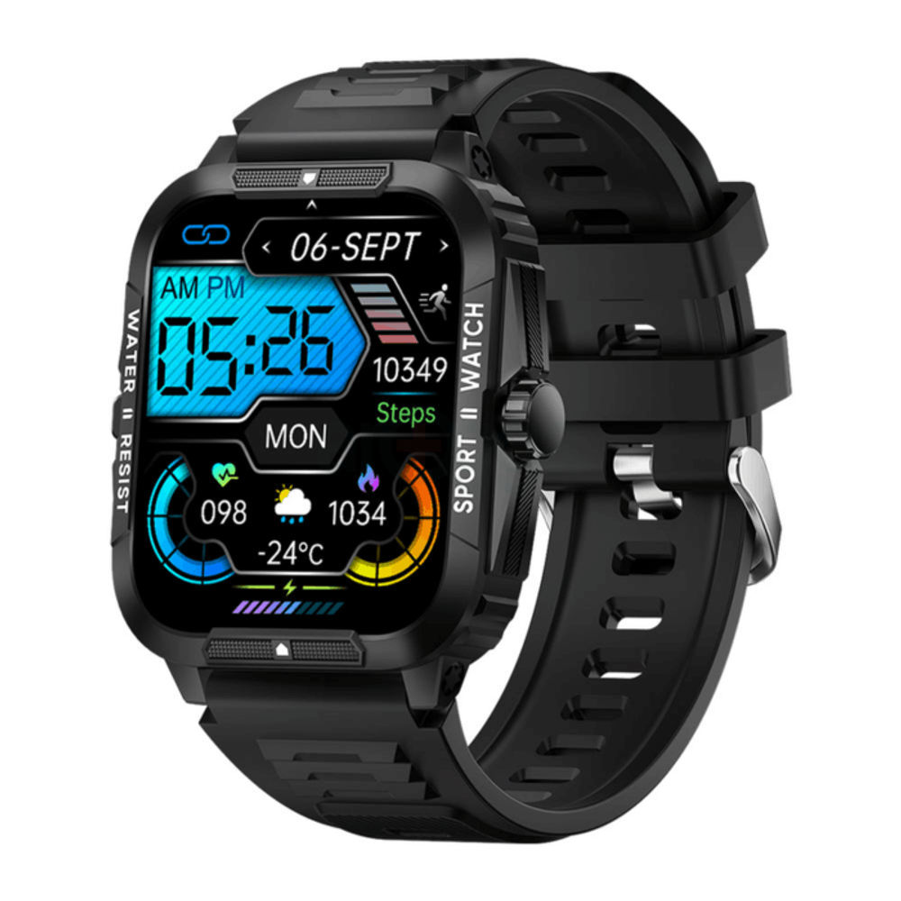 Colmi P76 3ATM Waterproof Calling Smartwatch Black  