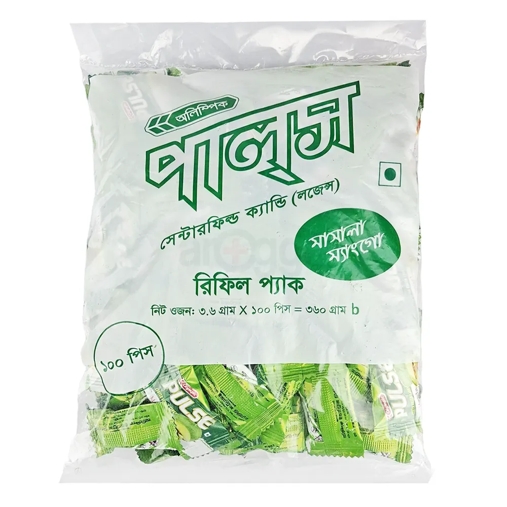 Olympic Pulse Masala Mango Candy Pouch Pack 100pcs 360g  