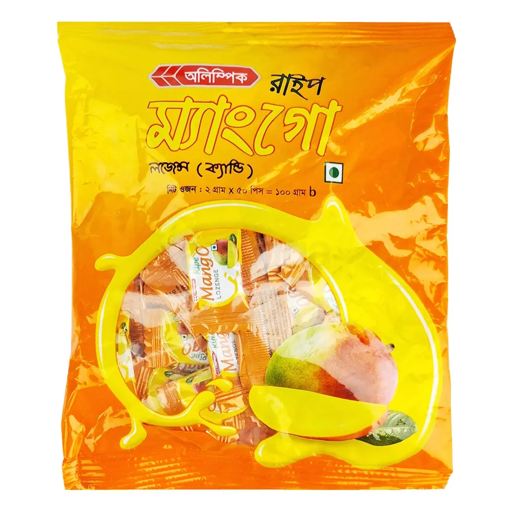 Olympic Ripe Mango Candy – Tasty Mango Candy Pouch Pack (50 Pieces)  