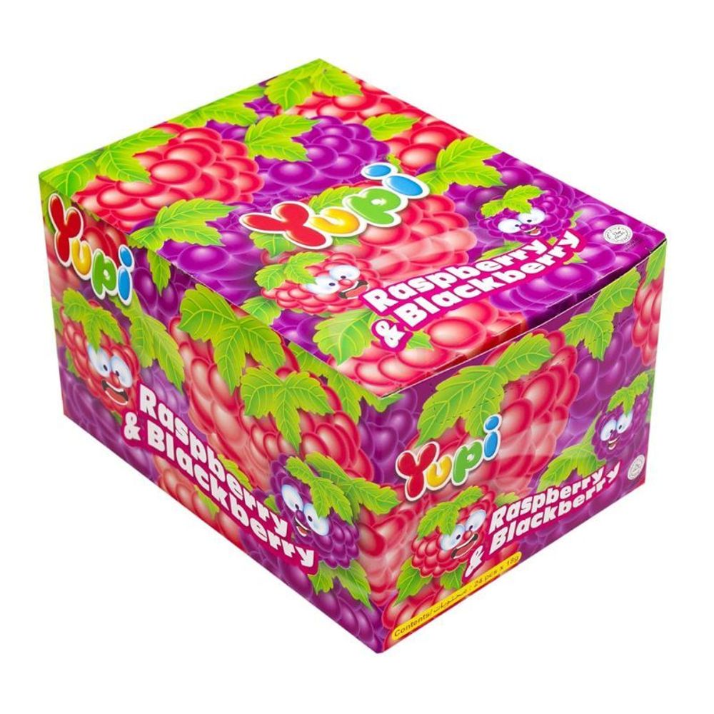 Yupi Raspberry and Blackberry Shaped Gummy Candies (18g x 24 Pcs)  
