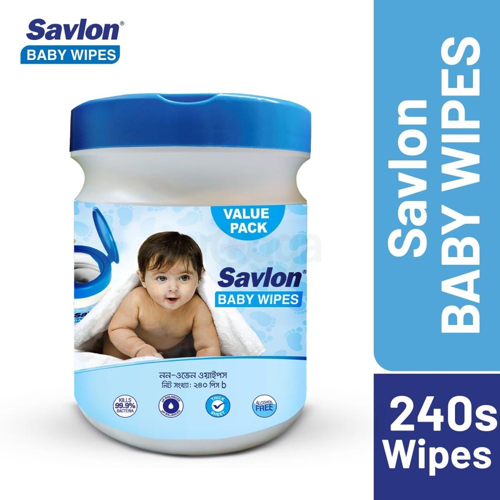 Savlon Baby Wipes 240's Jar  
