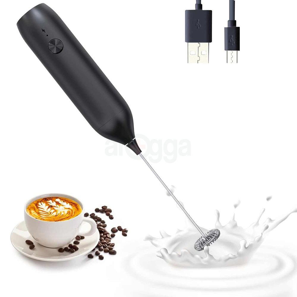 Electric Milk Frother Handheld Mixer & Coffee Foamer – Rechargeable Portable Foam Maker for Lattes, Cappuccinos & Hot Chocolate  