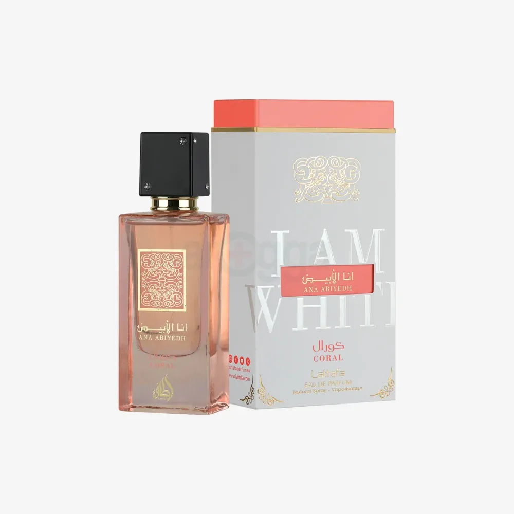 Lattafa Ana Abiyedh Coral Eau de Parfum 60ml – Elegant, Invigorating & Long-Lasting Fragrance for Unisex  