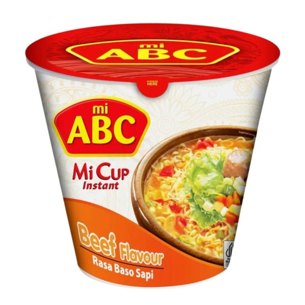 Mi ABC Cup Instant Noodles Beef Flavour 60g  