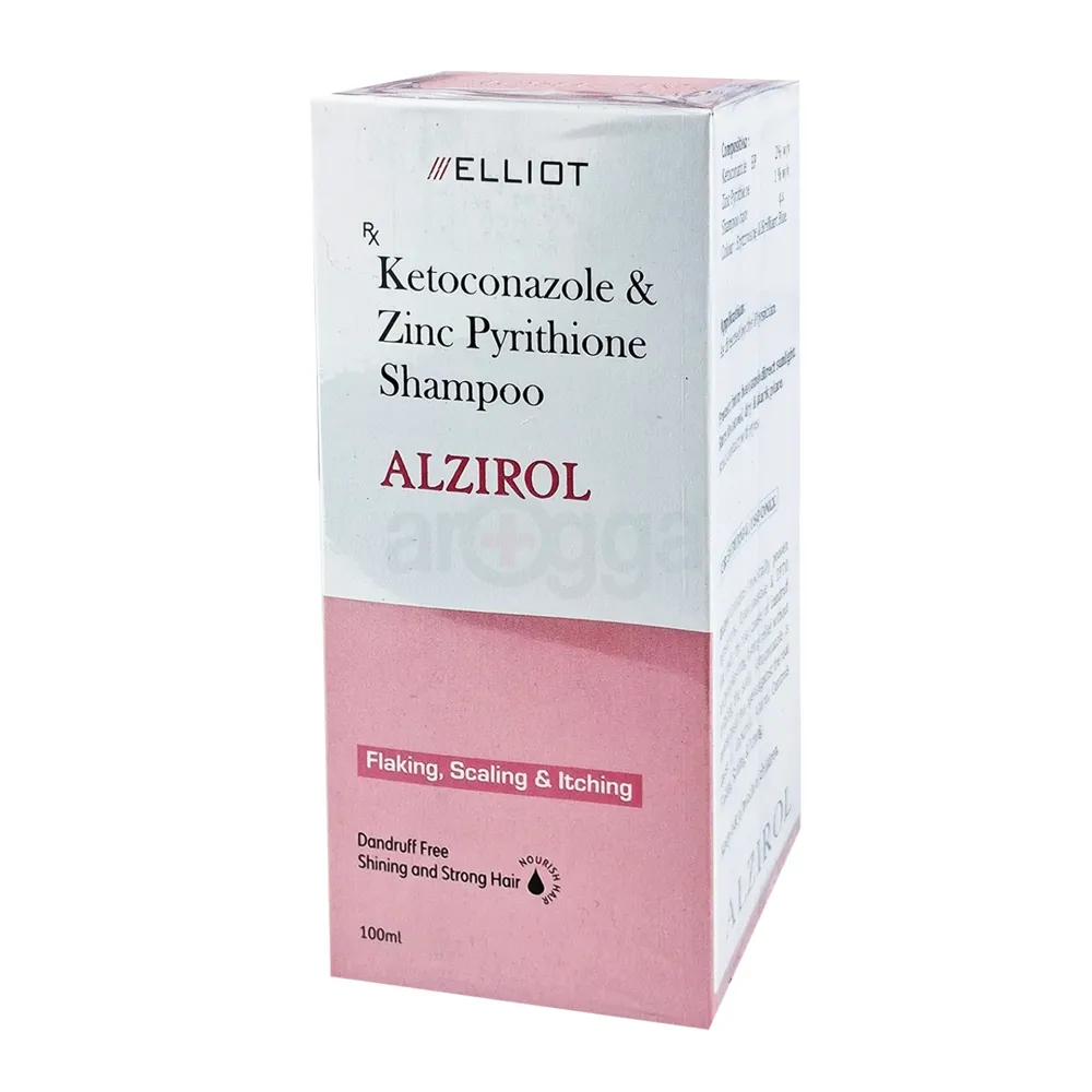 ALZIROL – Anti-Dandruff Shampoo with Ketoconazole & Zinc Pyrithione 100ml  