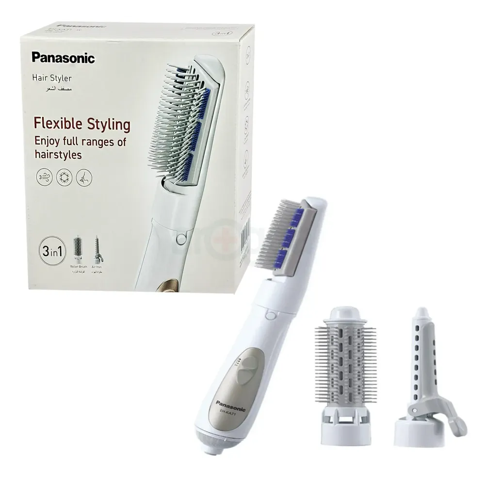 Panasonic EH-KA31 Women's Multi Hair Styler 3-in-1 – Professional Salon-Quality Styling Tool for Straightening, Curling & Volumizing  