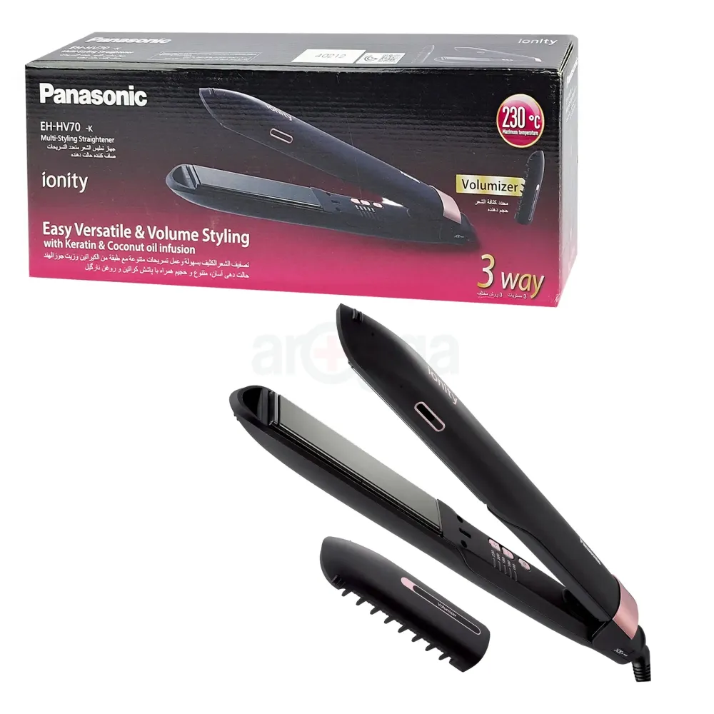 Panasonic EH-HV70 Women's Hair Straightener & Curling Iron – Sleek, Shiny, and Salon-Quality Styling at Home  