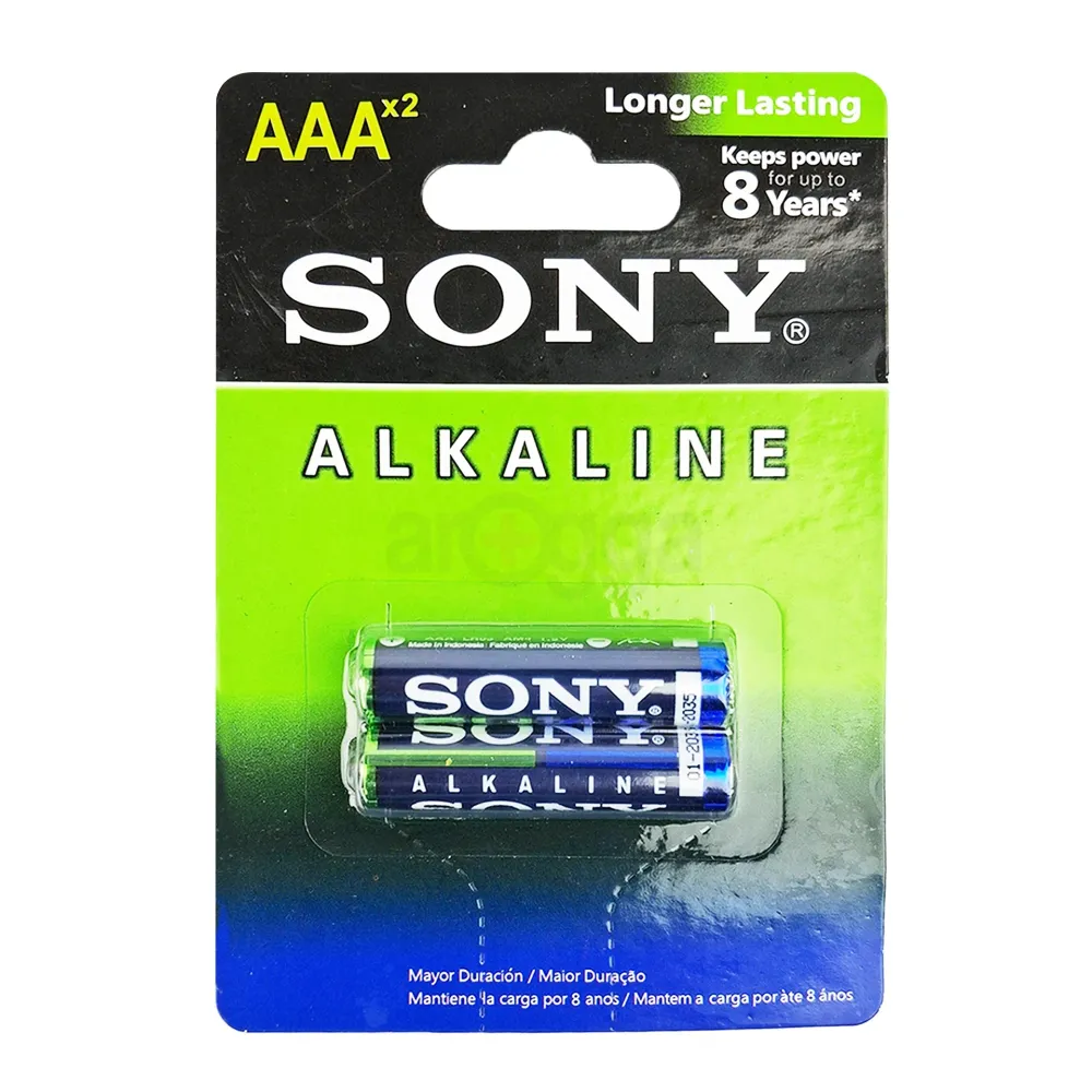 Sony Alkaline AAA Batteries 1.5V (AM4L-B2D, LR03) – 2 Pieces Pack  