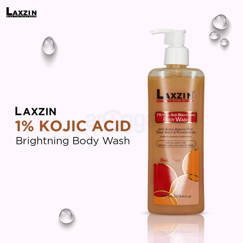 Laxzin 1% Kojic Acid Brightening Body Wash-280ml  