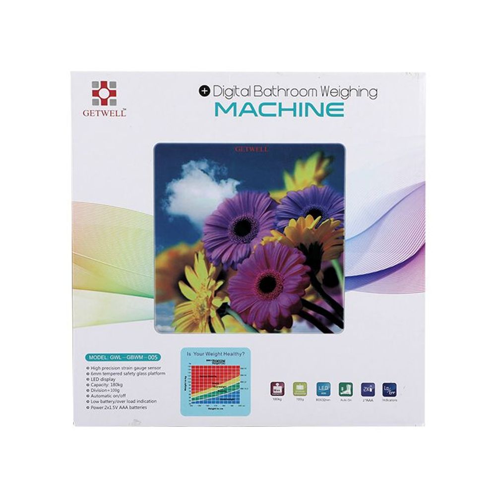 Getwell Digital Bathroom Weighing Scale (Model–GBWM-005) Smart & Accurate Body Weight Monitor  