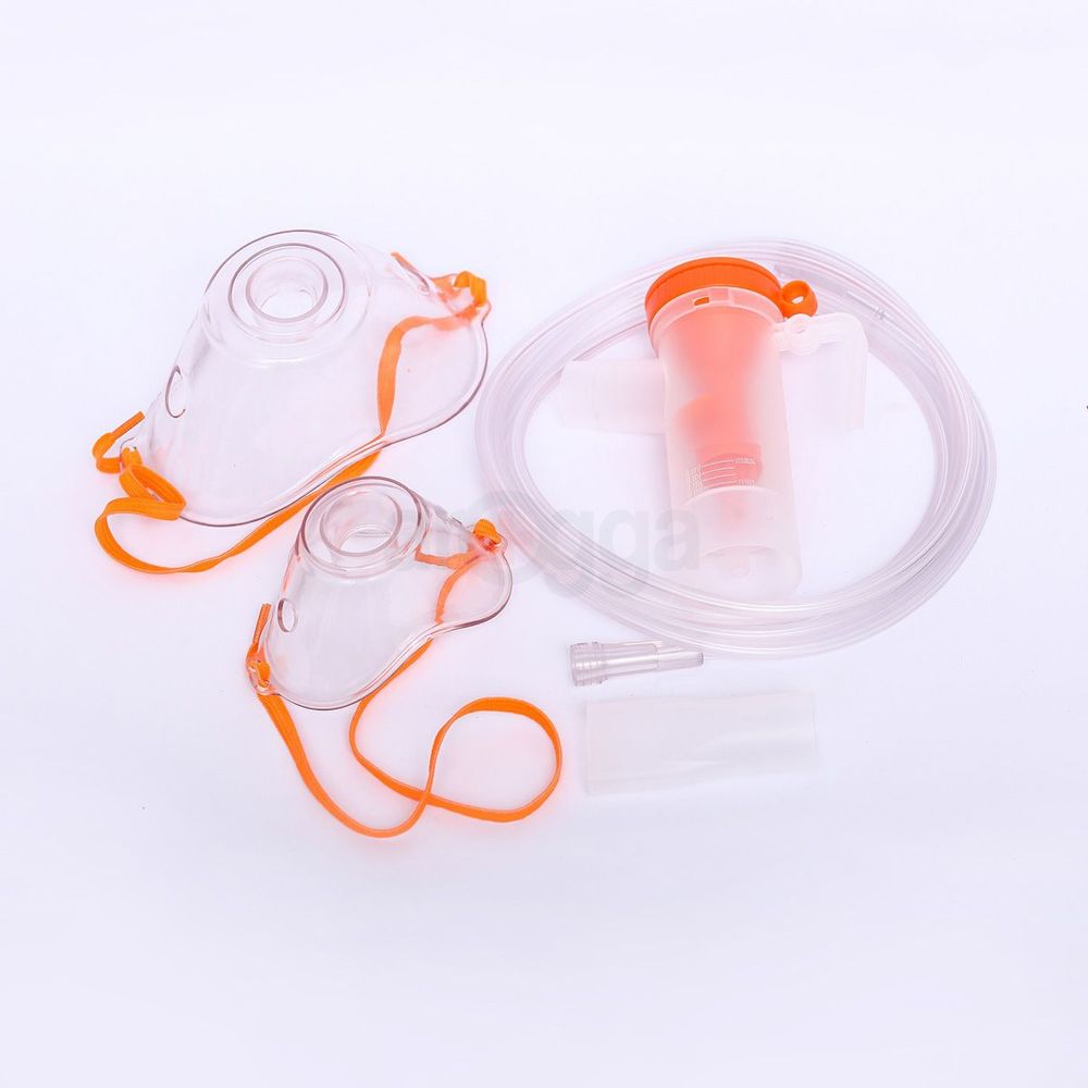 Getwell Nebulizer Mask For Nebulization (Adult & Child Size Mouthpiece in a Pack)- 01 Set  