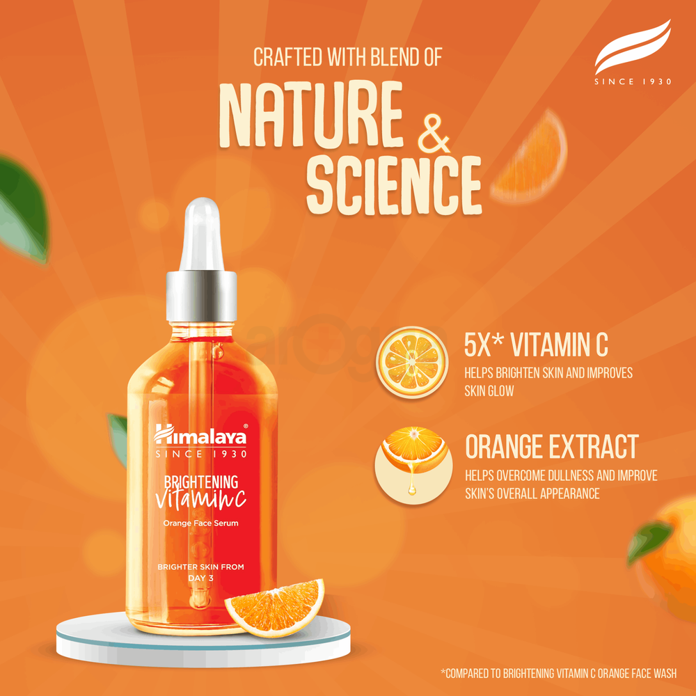 Himalaya Brightening Vitamin C Orange Face Serum 30ml  