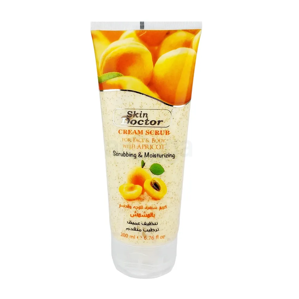Skin Doctor Apricot Face & Body Cream Scrub 200ml (Made in UAE)  