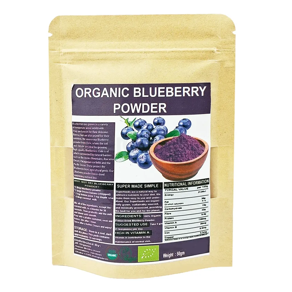 Organic Blueberry Powder – 100% Natural Superfood, Rich in Antioxidants & Vitamins 50gm  