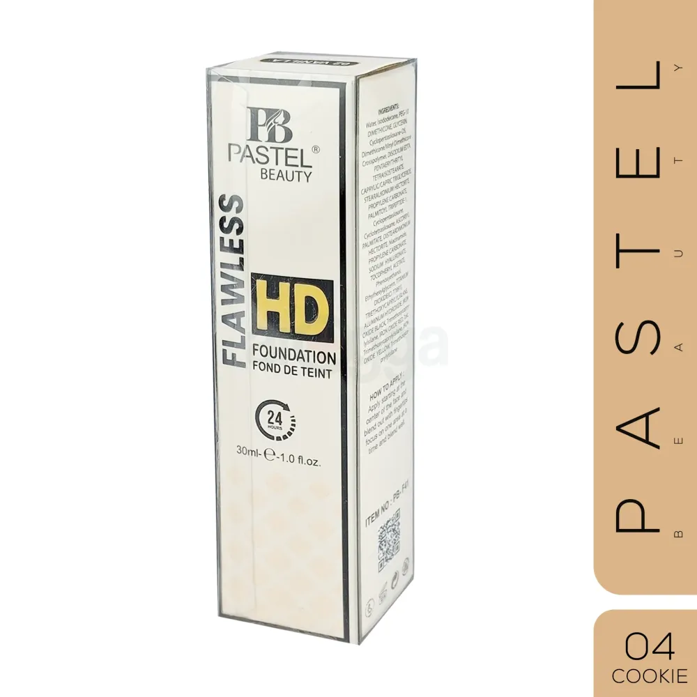 Pastel Beauty Flawless HD Foundation – 04 Cookie (30ml, 24H Long Lasting)  