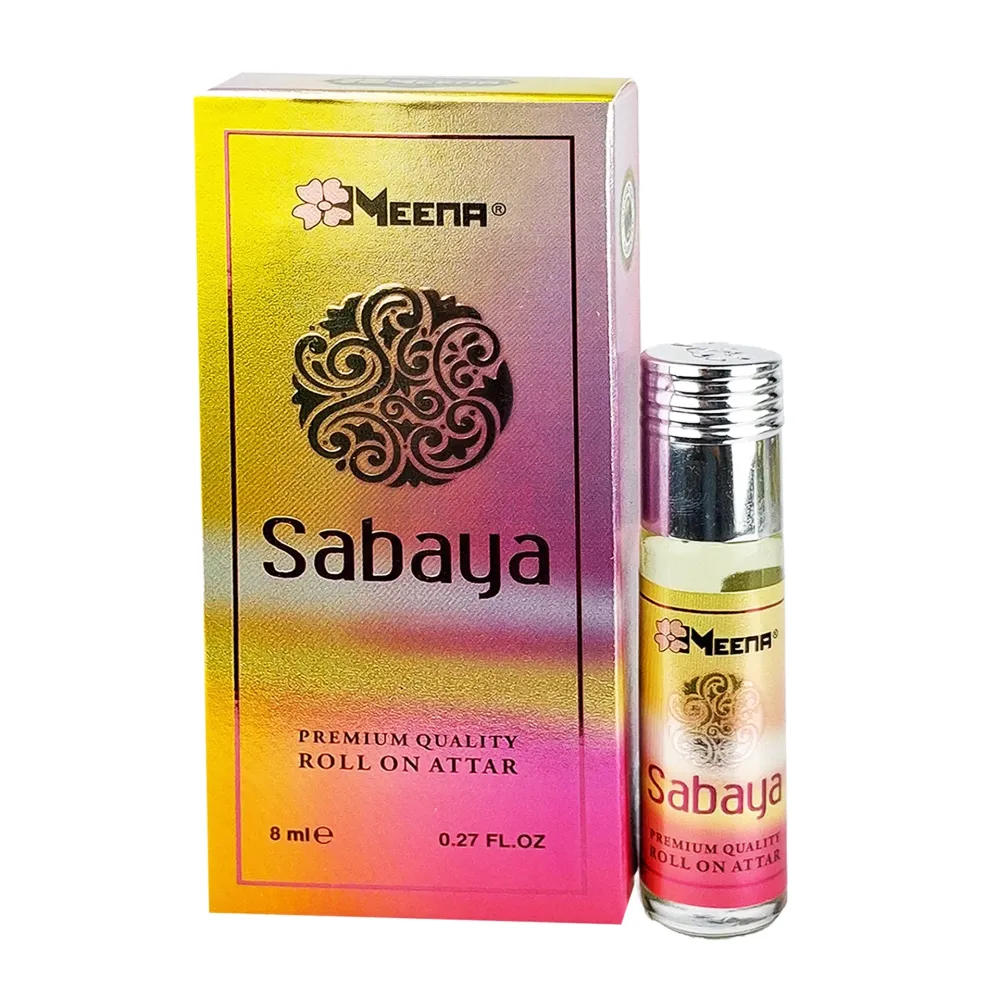 Meena Sabaya Roll-On Attar 8ml – Premium Long-Lasting Floral & Woody Perfume Oil  
