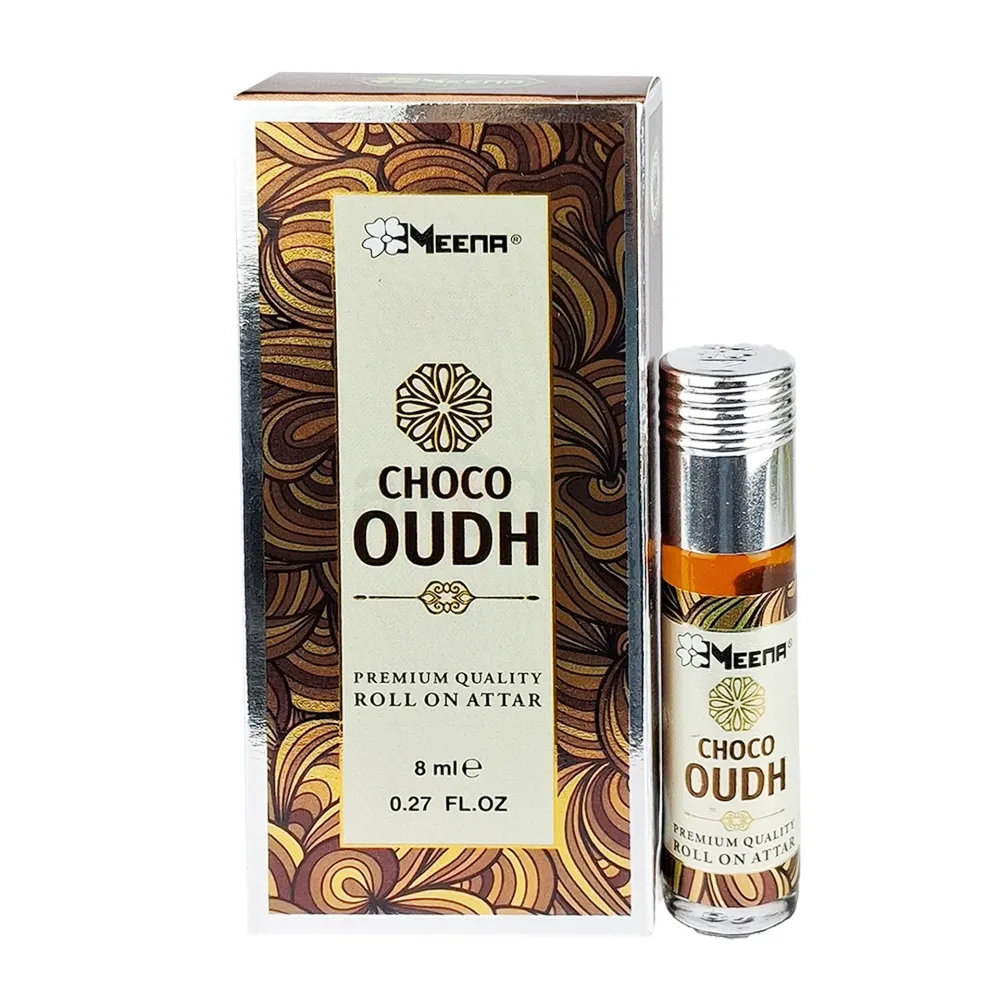 Meena Choco Oudh Roll-On Attar 8ml – Premium Long-Lasting Sweet Chocolate & Oudh Perfume Oil  