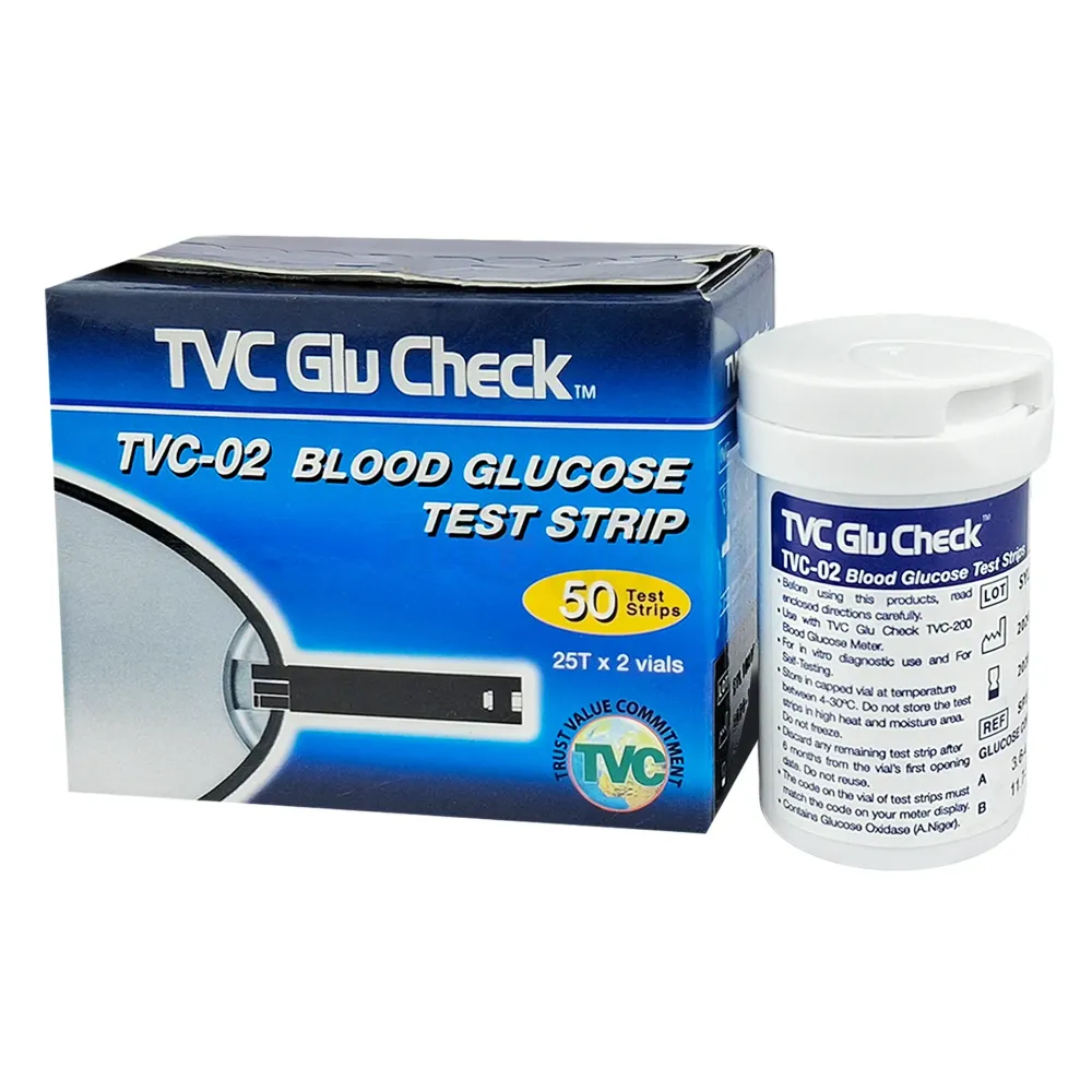 TVC-02 Glu Check Blood Glucose Test Strip –25's  