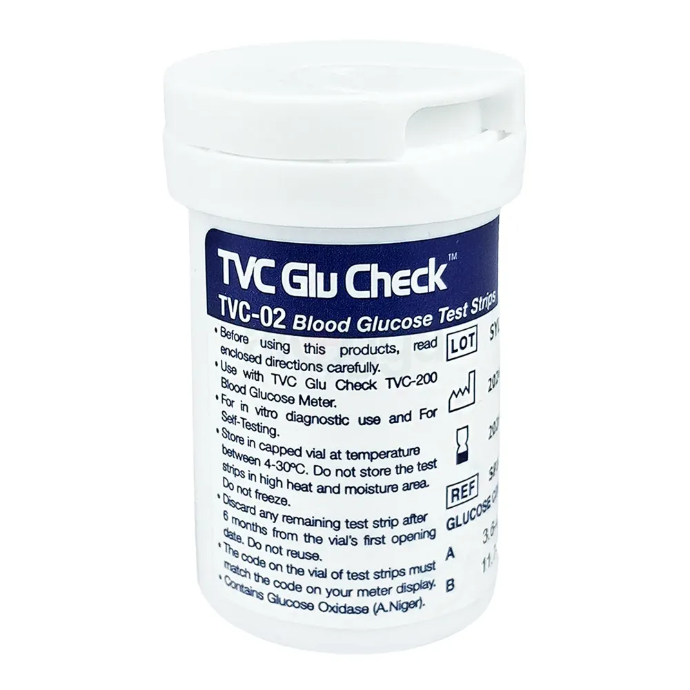 TVC-02 Glu Check Blood Glucose Test Strip –25's  