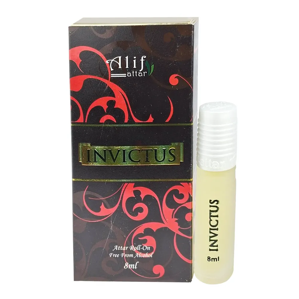 Alif Invictus Roll On Attar 8ml-Premium Long-Lasting Fresh & Pure Perfume Oil (M-25 Serie)  