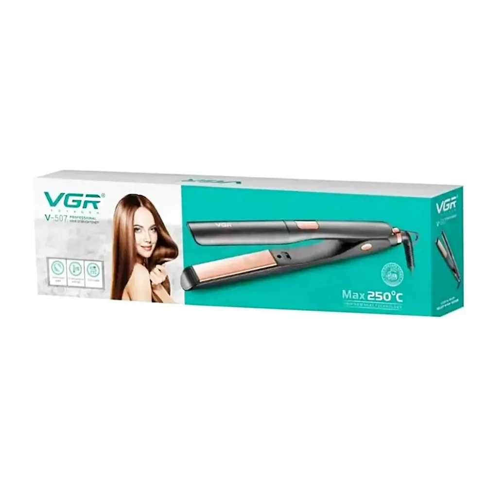 VGR V-507 Professional Hair Straightener – Salon-Grade Flat Iron with Even Heat Plates for Smooth, Sleek, and Frizz-Free Styling for Women  