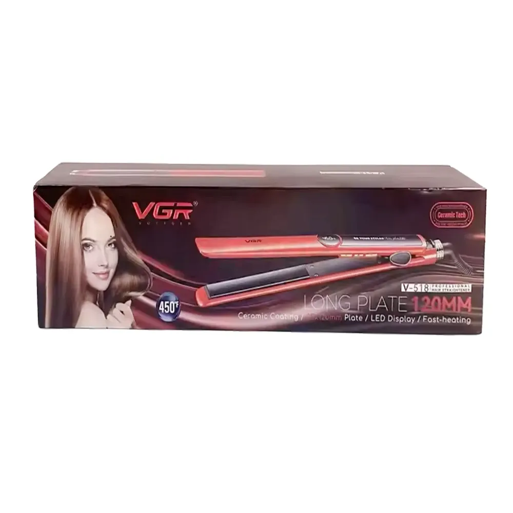 VGR V-518 Professional Hair Straightener – Durable Salon-Grade Flat Iron for Smooth, Sleek, and Frizz-Free Hair for Women  