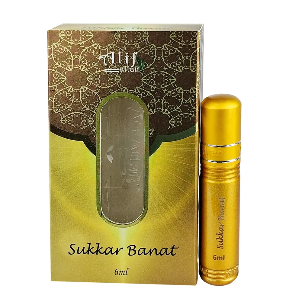 Alif Attar Sukkar Banat 6ml – Premium Concentrated Perfume Oil for Long-Lasting Sweet & Refreshing Scent (R15 Series)  