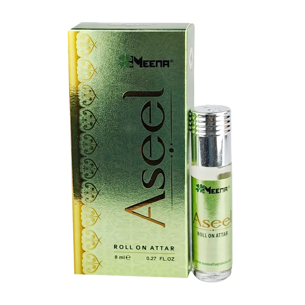 Meena Aseel Roll-On Attar 8ml – Traditional Arabic Perfume Oil for Long-Lasting Strong Oriental Fragrance  