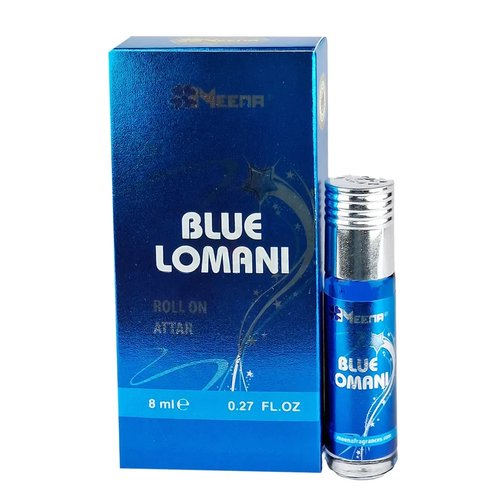 Meena Blue Lomani Roll-On Attar 8ml – Premium Inspired Perfume Oil for Long-Lasting Fresh Aqua Fragrance  