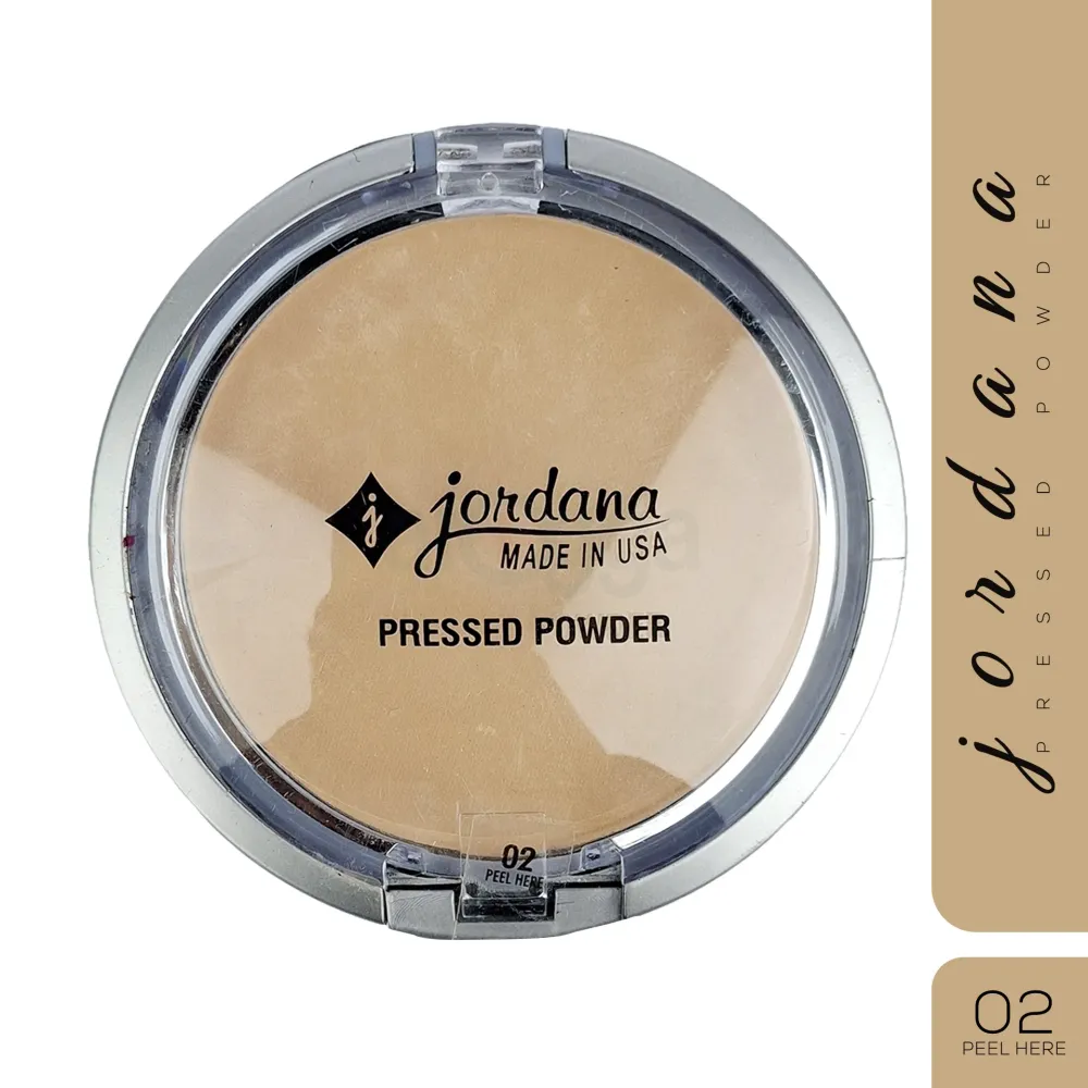 Jordana Perfect Pressed Powder – Shade 02 Natural, Lightweight Matte Compact Powder for Smooth & Even Skin Tone – 8.03g  