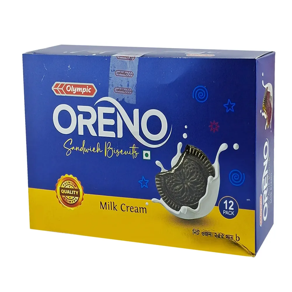 Olympic Oreno Milk Cream Sandwich Biscuits 255g  