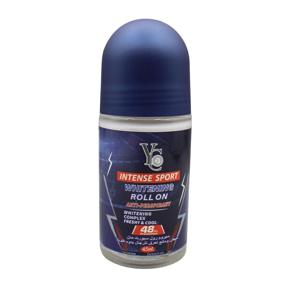 YC Intense Sport Whitening Roll On Anti Perspirant 48Hrs Protection for Whitening Complex Freshy & Cool 45ml  