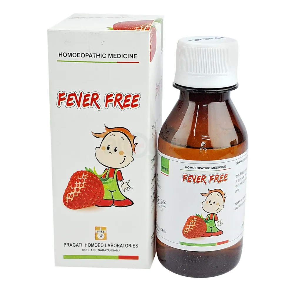 Fever Free 100ml – Homeopathic Medicine for Fever, Weakness, Viral Infections & Immune Support (Pragati Homoeo)  