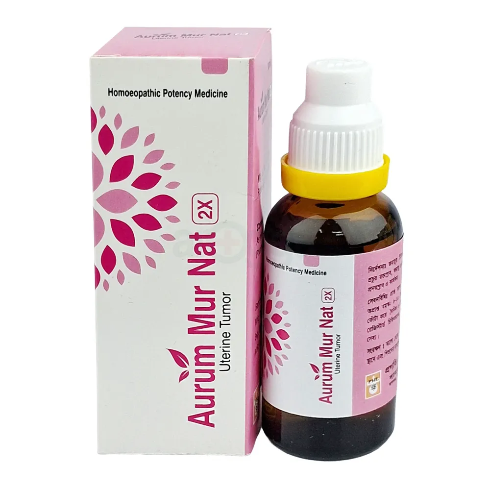 Aurum Mur Nat 2X 30ml – Homeopathic Tonic for Uterine Health & Tumor Support  