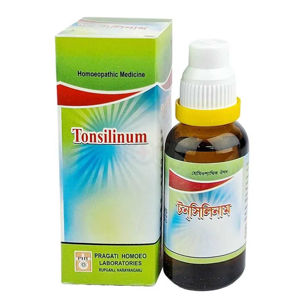 Tonsilinum 30ml – Homeopathic Tonic for Tonsillitis, Headache & Fever Relief(Pragati  Homoeo)  