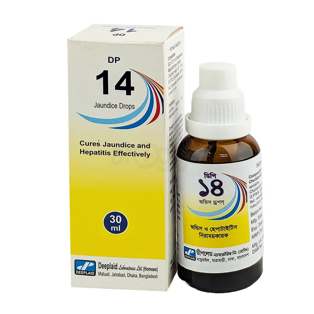 Jaundice Drops DP-14 – 30 ml Homeopathic Tonic for Jaundice & Hepatitis Support  