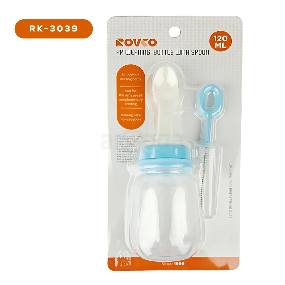 Rovco Full Silicone Spoon Feeder 120ml(RK-3039_ - 1 Pcs (Any Color)  