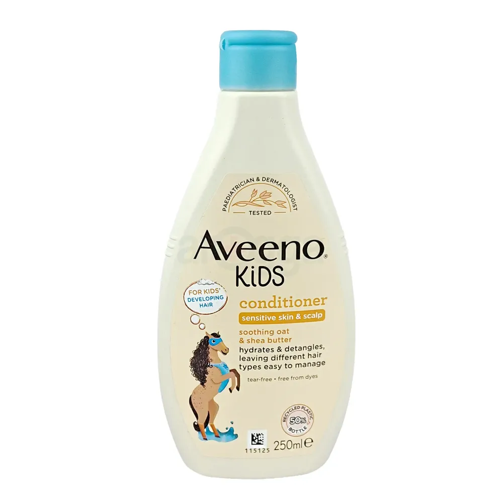 Aveeno Kids Conditioner for Sensitive Skin & Scalp 250ml –With Soothing Oat and Shea Butter  