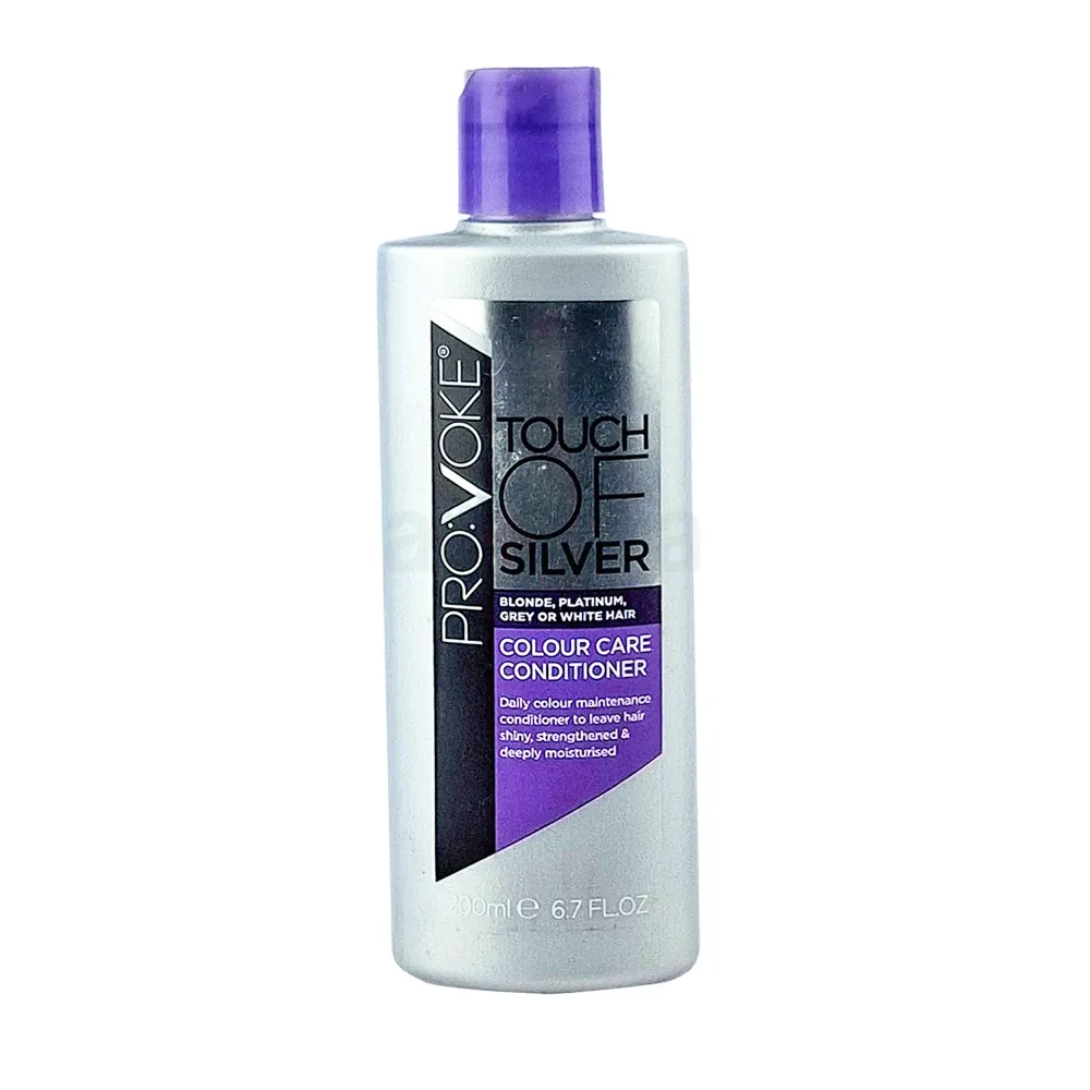 Provoke Touch of Silver Colour Care Conditioner 200ml – Brightening Conditioner for Blonde, Grey & Platinum Hair  