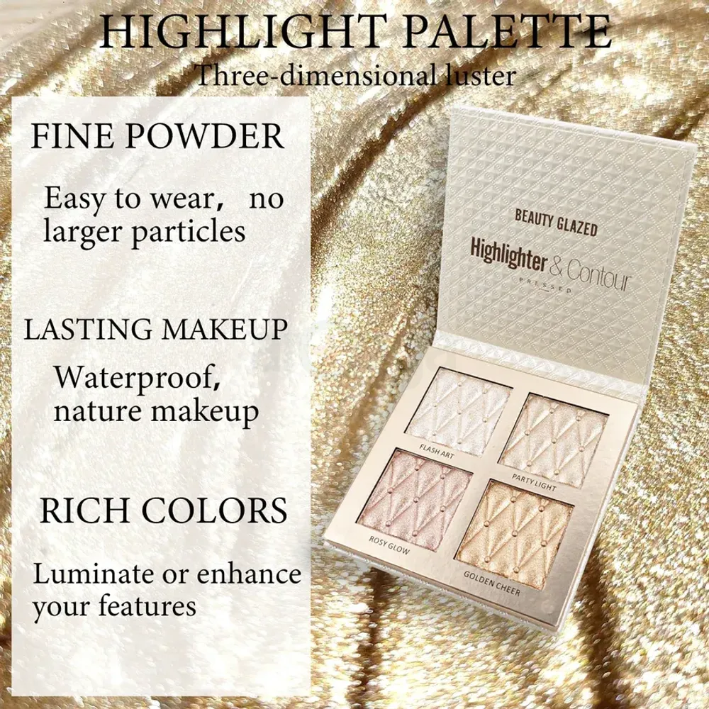 Beauty Glazed Pressed Highlighter & Contour Palette 4.5g  